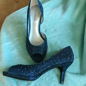 Blue high heels